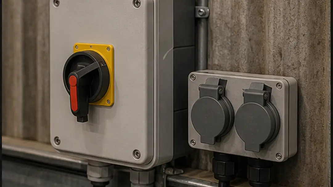 Illustrative agricultural electrician work in Brechin