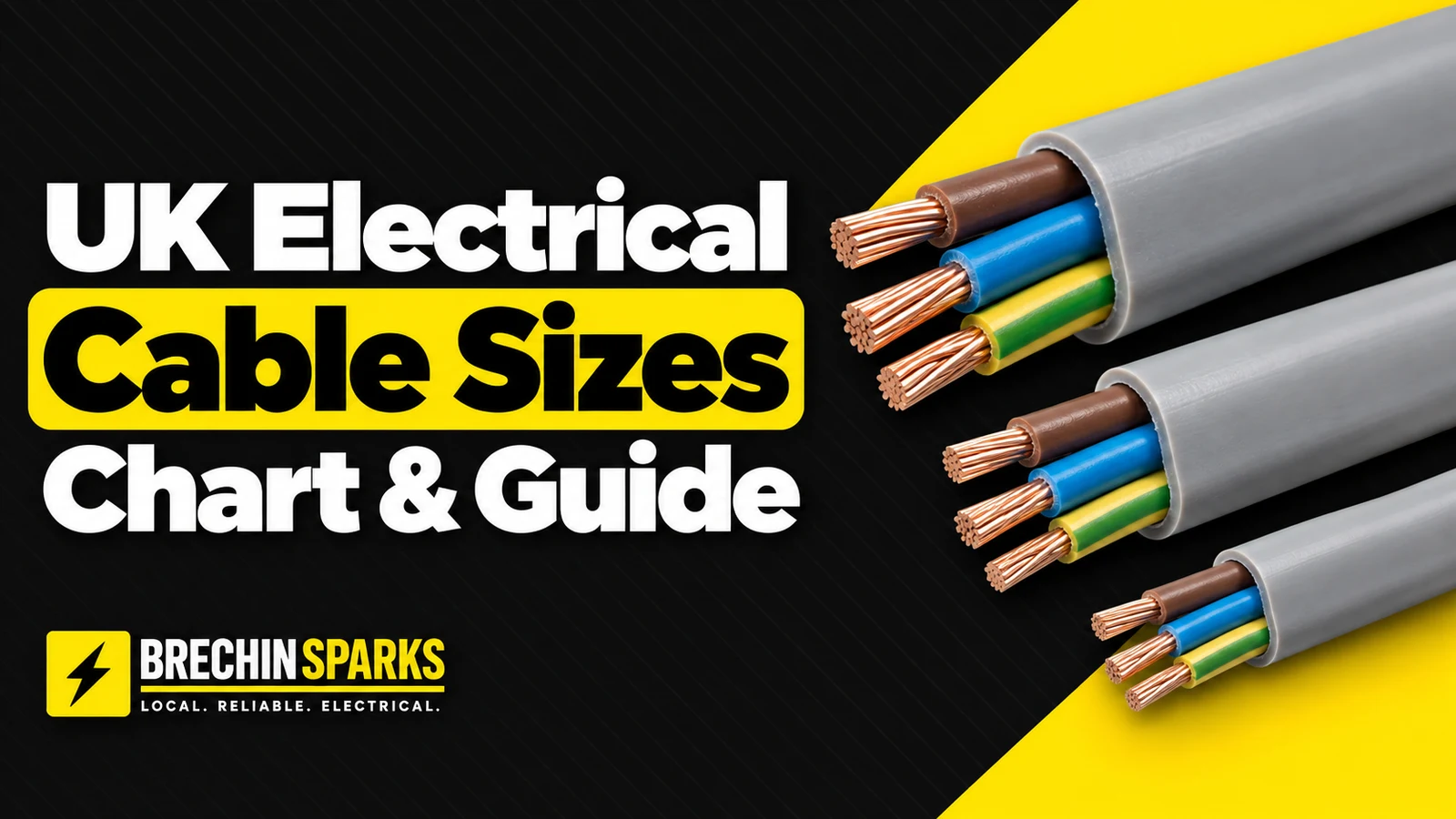 UK Electrical Cable Sizes Chart & Guide — Brechin Sparks