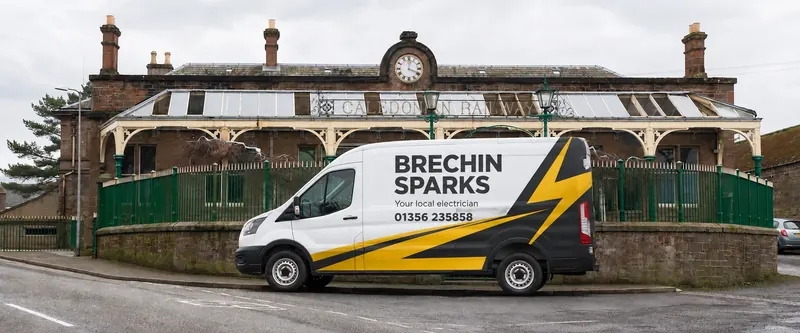 The Brechin Sparks van parked in Brechin
