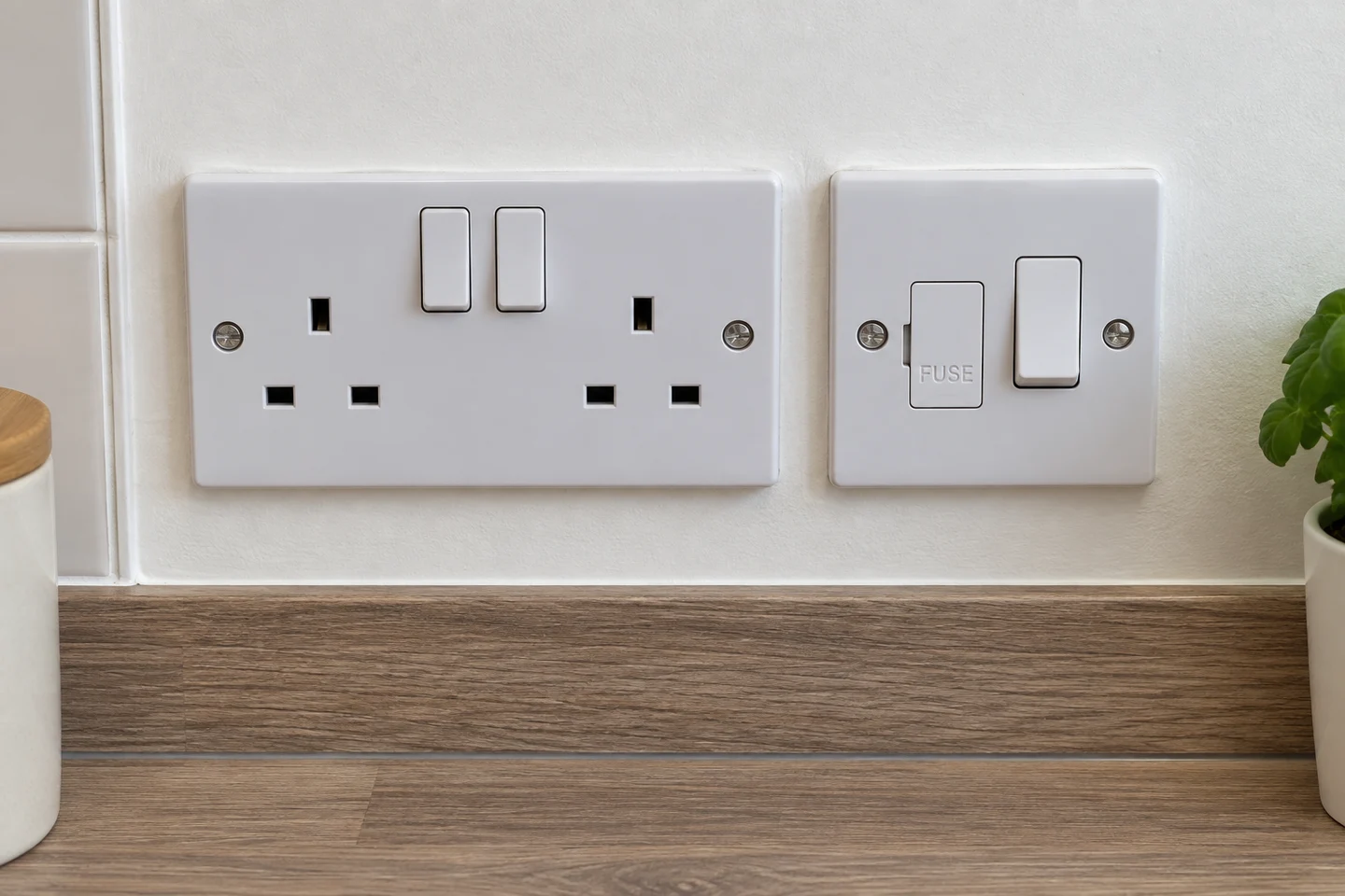 worktop sockets with integrated appliance spur